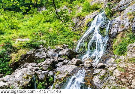 Todtnau Waterfall In The Black Forest Mountains, Germany