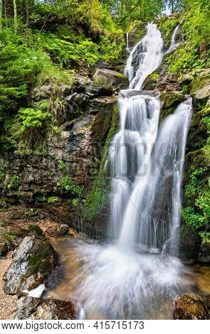 Todtnau Waterfall In The Black Forest Mountains, Germany