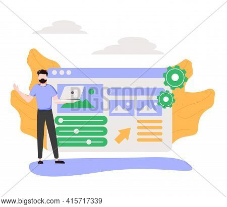 Back End Development Abstract Concept Vector Illustration. Software Development Process, Computer Ap