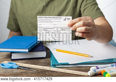 04-02-2021 Clarksburg, Md, Usa: It Is Expected That Kids Will Be Getting Vaccines Before The Start O