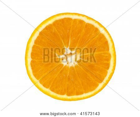Udsnit af Orange isoleret på hvid