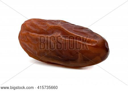 Dry Dates Palm Isolated On White Background.