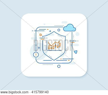 Candlestick Chart Line Icon. Abstract Vector Button. Financial Graph Sign. Stock Exchange Symbol. Bu