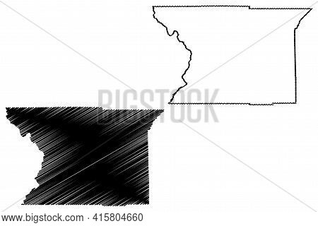 Piute County, State Of Utah (u.s. County, United States Of America, Usa, U.s., Us) Map Vector Illust