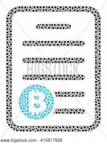 Vector Bitcoin Pricelist Covid-2019 Mosaic Icon Organized For Pandemic Applications. Bitcoin Priceli