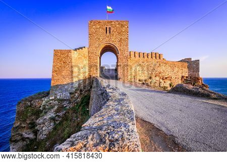 Kaliakra Fortress, Bulgaria. Medieval Ruins On Cape Kaliakra, Black Sea, Bulgaria