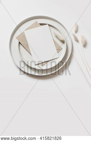 Modern Summer, Fall Still Life Photo. Beige Ball Shaped Vase With Dry Festuca Grass In Sunlight With