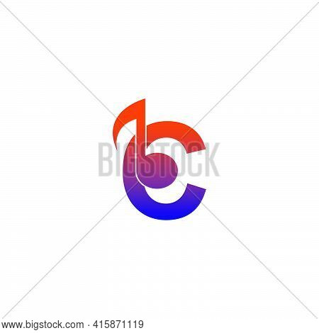 Letter C Logo Icon With Musical Note Design Symbol Template Vector