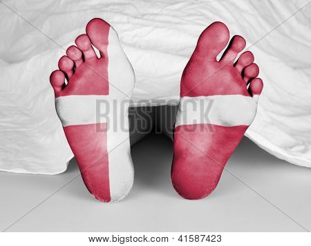 Dead Body Under A White Sheet