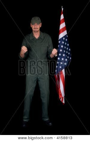 Mann mittleren Alters, Soldat