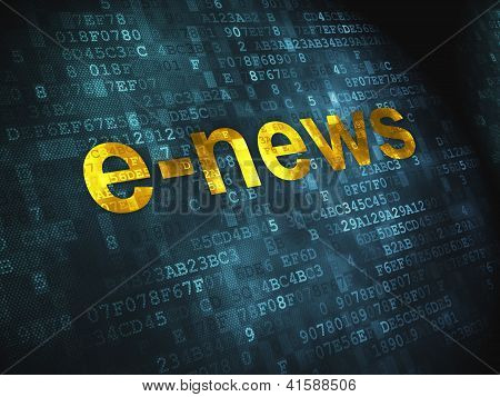 News concept: E-news on digital background