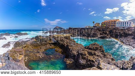 Landscape With Garachico Town Of Tenerife, Canary Islands, Spain