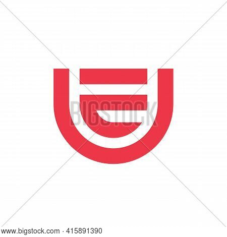 Initial Letter Eu Or Ue Logo Design, Creative Monogram Symbol - Vector