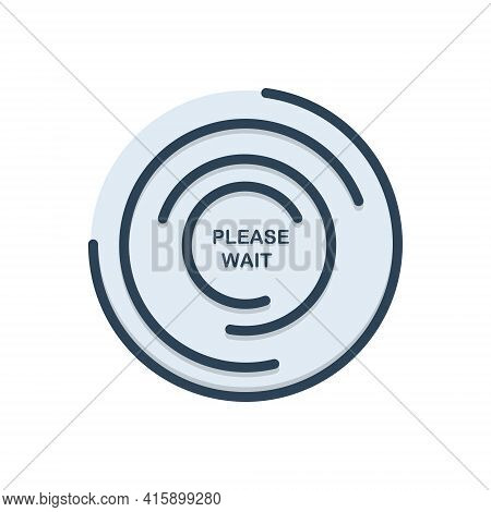 Color Illustration Icon For Waiting-popup Waiting Popup