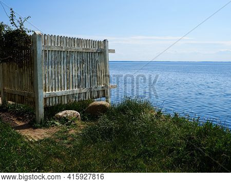 Typical Beautiful Natural Danish Coastline Beach Landscape In The Summer Fyn Funen Denmark