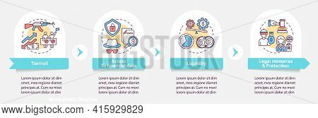 Global Stocks Issues Vector Infographic Template. Liquidity, Legal Resources Presentation Design Ele