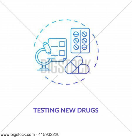 Testing New Drugs Concept Icon. Trials Type Idea Thin Line Illustration. Study Procedures. Unexpecte