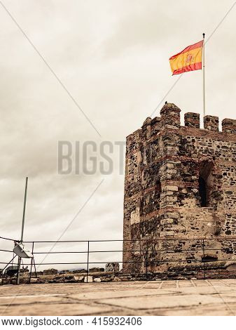 Sohail Castle In Fuengirola, Malaga Spain. Tourist Attraction, Place To Visit. Holidays On Costa Del