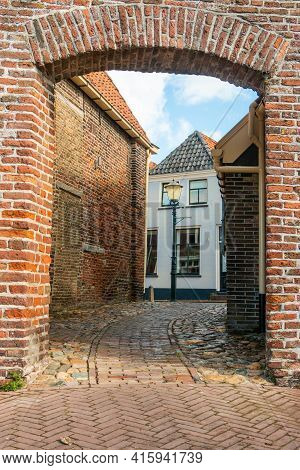 The Fish Gate Or Also Called Water Gate In The Ancient Hanseatic Town Of Hasselt In The Province Of 