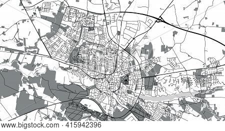 Urban Vector City Map Of Holstebro, Denmark
