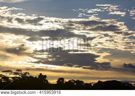 Sunset In Serere Reserve Madidi. Bolivia