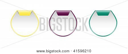 runde indstilling etiket