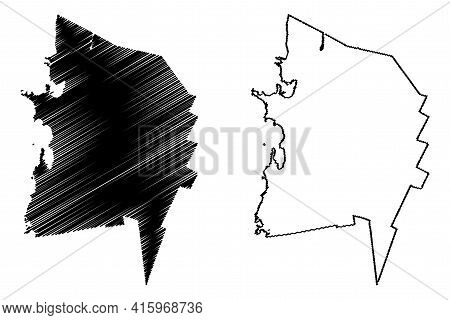 Chittenden County, State Of Vermont (u.s. County, United States Of America, Usa, U.s., Us) Map Vecto