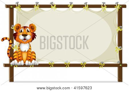 Illustration af en tiger i en ramme