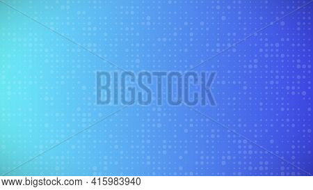 Abstract Geometric Background Of Sircles. Blue Pixel Background With Empty Space. Vector Illustratio
