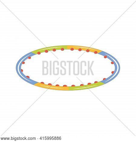 Fitness Hoop For A Slim Figure Color Isolated Vector In Flat Style, Icon
