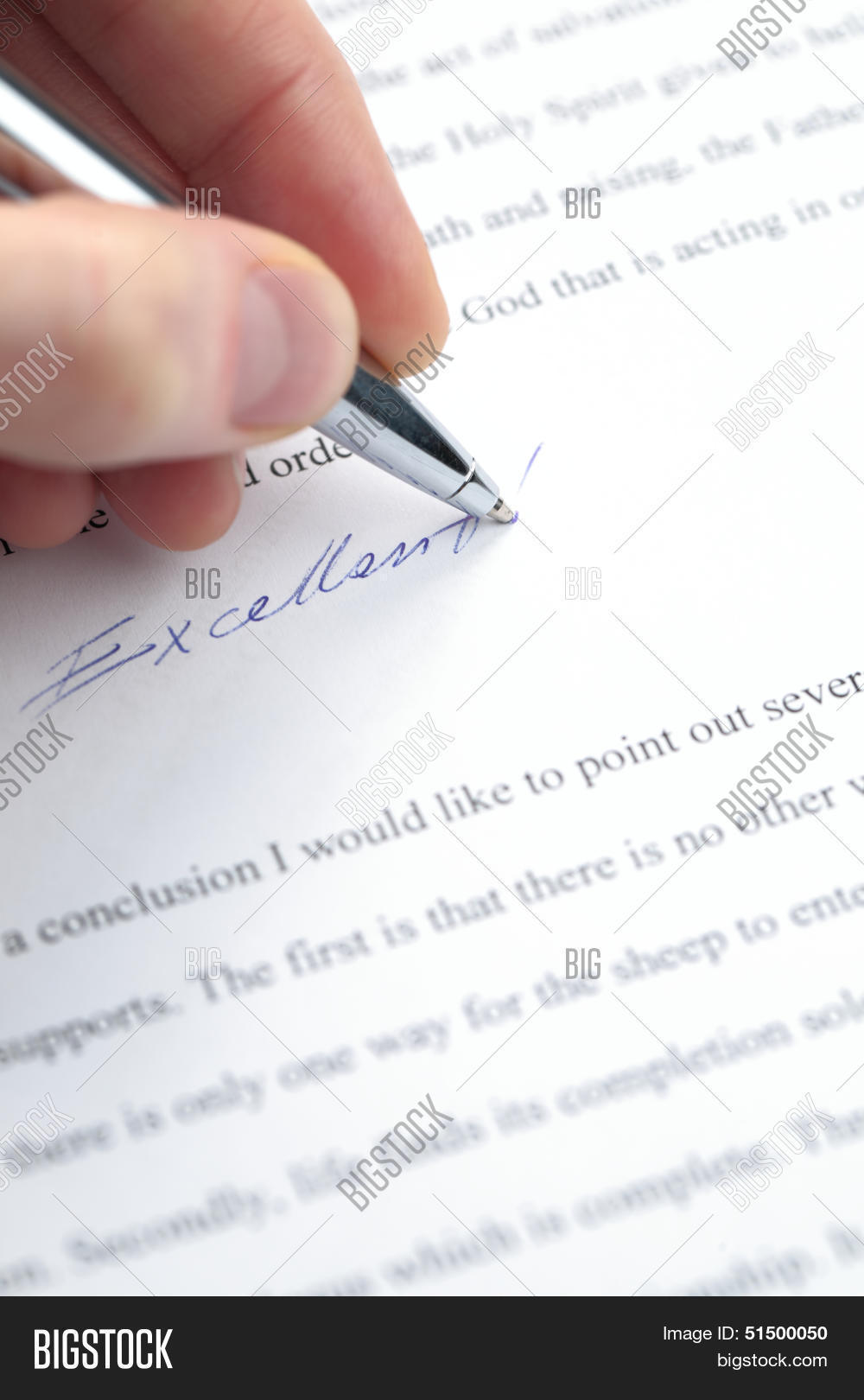 teacher grading paper image photo free trial bigstock