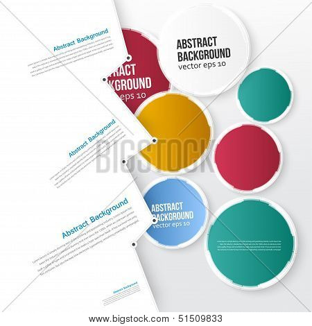 Vector white circle glass. Abstract background