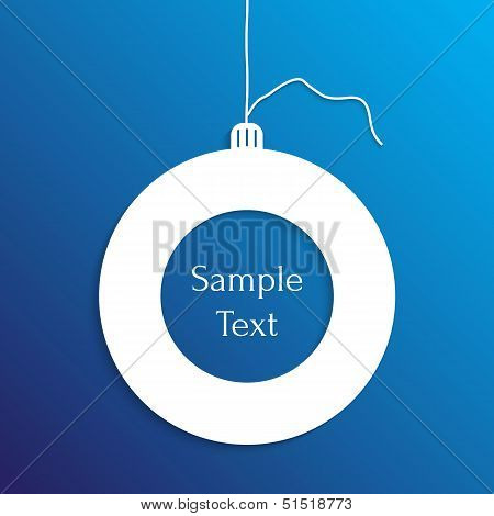 Christmas ball isolend on blue background