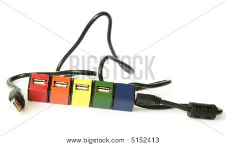 USB-kabel med fire porte