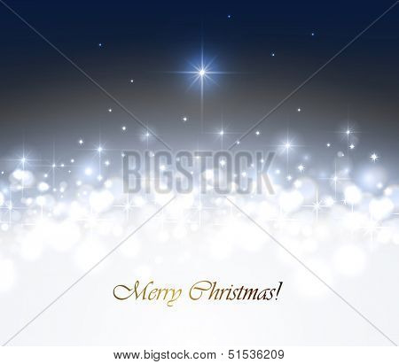 Christmas night with a bright star