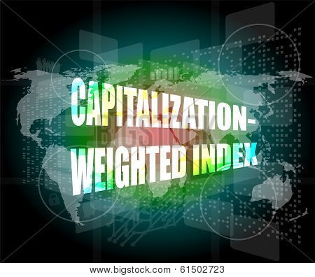 Capitalization Weighted Index Words On Touch Screen Interface