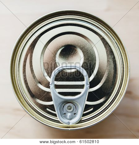 Tin Can With Ring Pull From Above