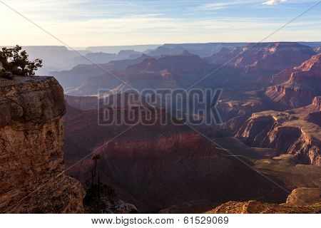 Arizona sunset Grand Canyon National Park Yavapai Point USA