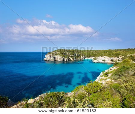Cala Macarella and Macarelleta Ciutadella in Menorca Mediterranean Balearic islands