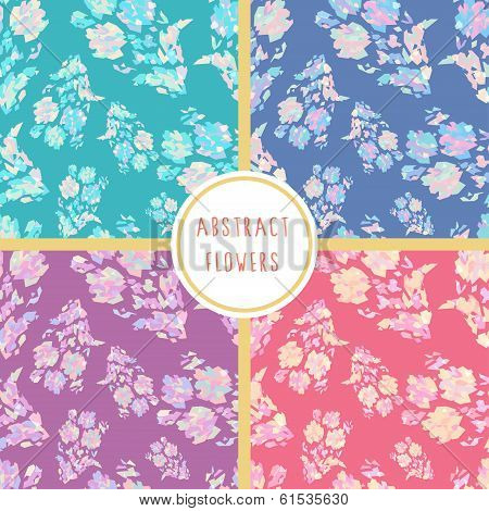 Set of seamless abstract patterns