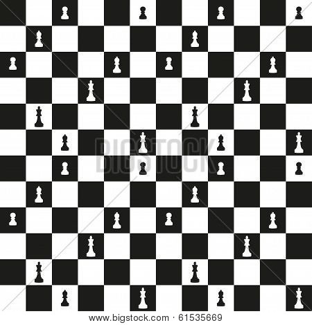 Seamless pattern with chessboard