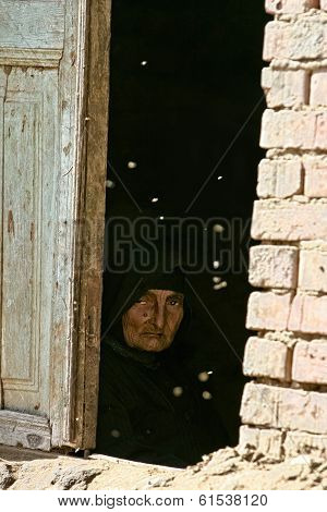 Portrait Of An Frail And Poor Woman