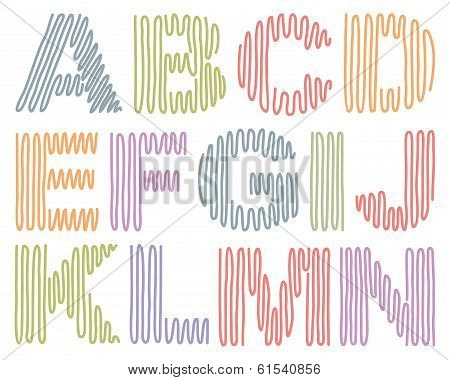 Hand drawing alphabet