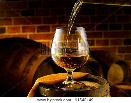 Glass of cognac