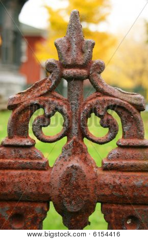 Close-up of an iron fence