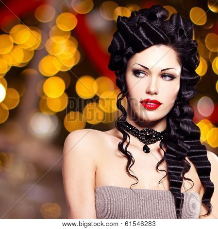 Beautiful Woman With Fashion Hairstyle