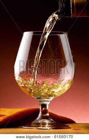 Glass of cognac