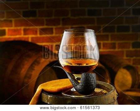 Glass of cognac