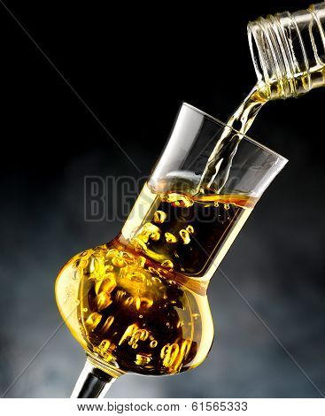 Glasses of grappa