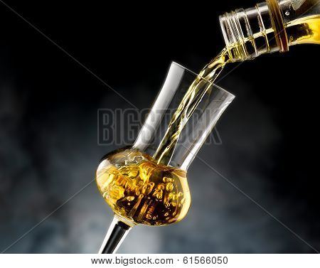Glasses of grappa